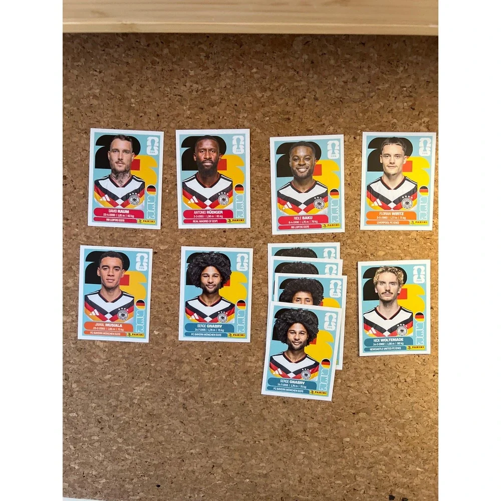 Panini FIFA World Cup 2026 Germany Sticker Lot Musiala Wirtz Rudiger Gnabry 10pc